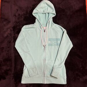 TOMS Mint Green Zip-Up Hoodie